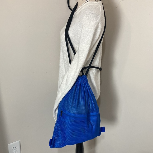 Women’s Royal Blue Net Bag Convertible Crossbody Backpack 🎒 Sachel Bag - Picture 4 of 4